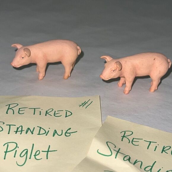 Retired Schleich retired standing piglet lot farmlife - Picture 1 of 5
